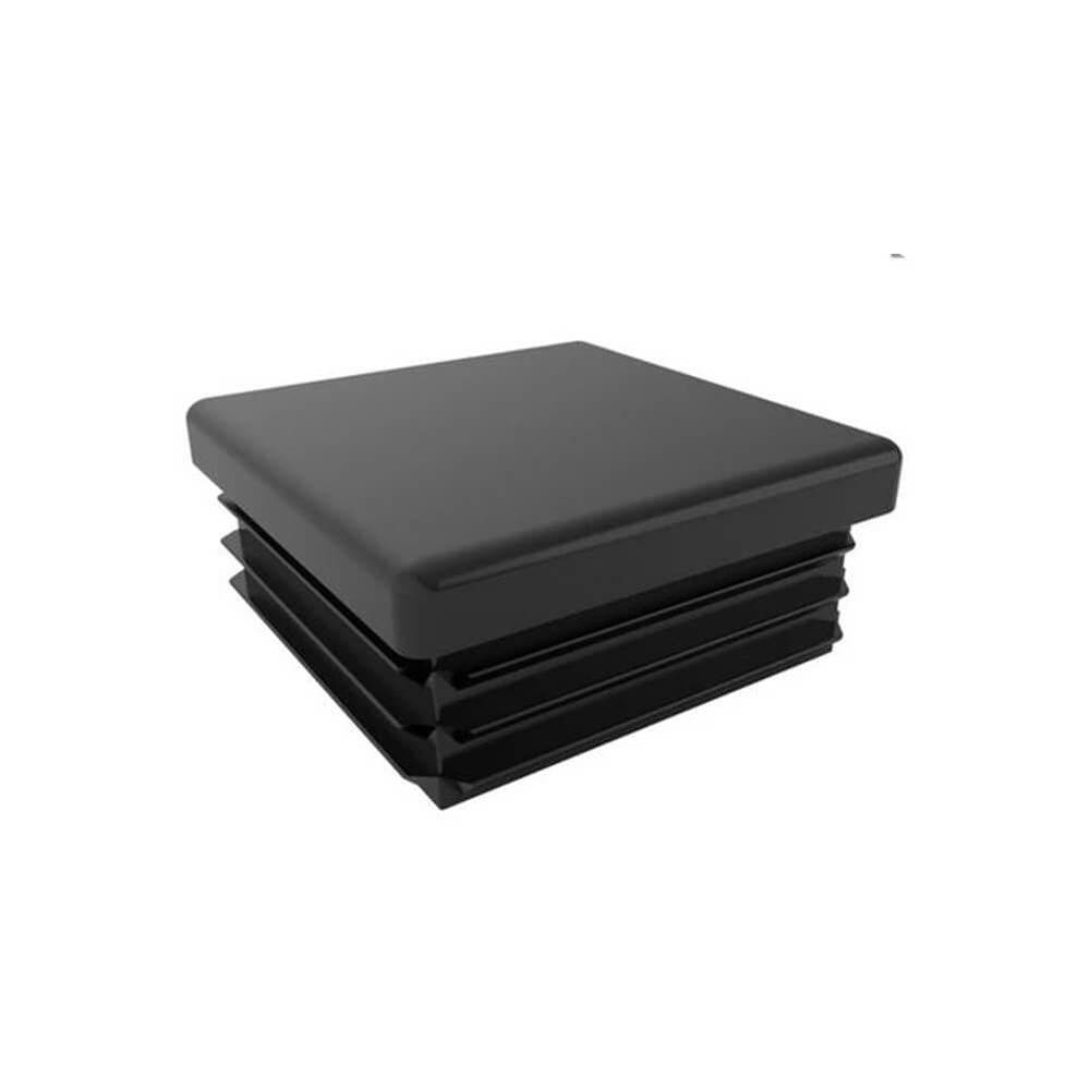 Tube Inserts 80mm Square 2.5-4.0mm Tube Black Plastic