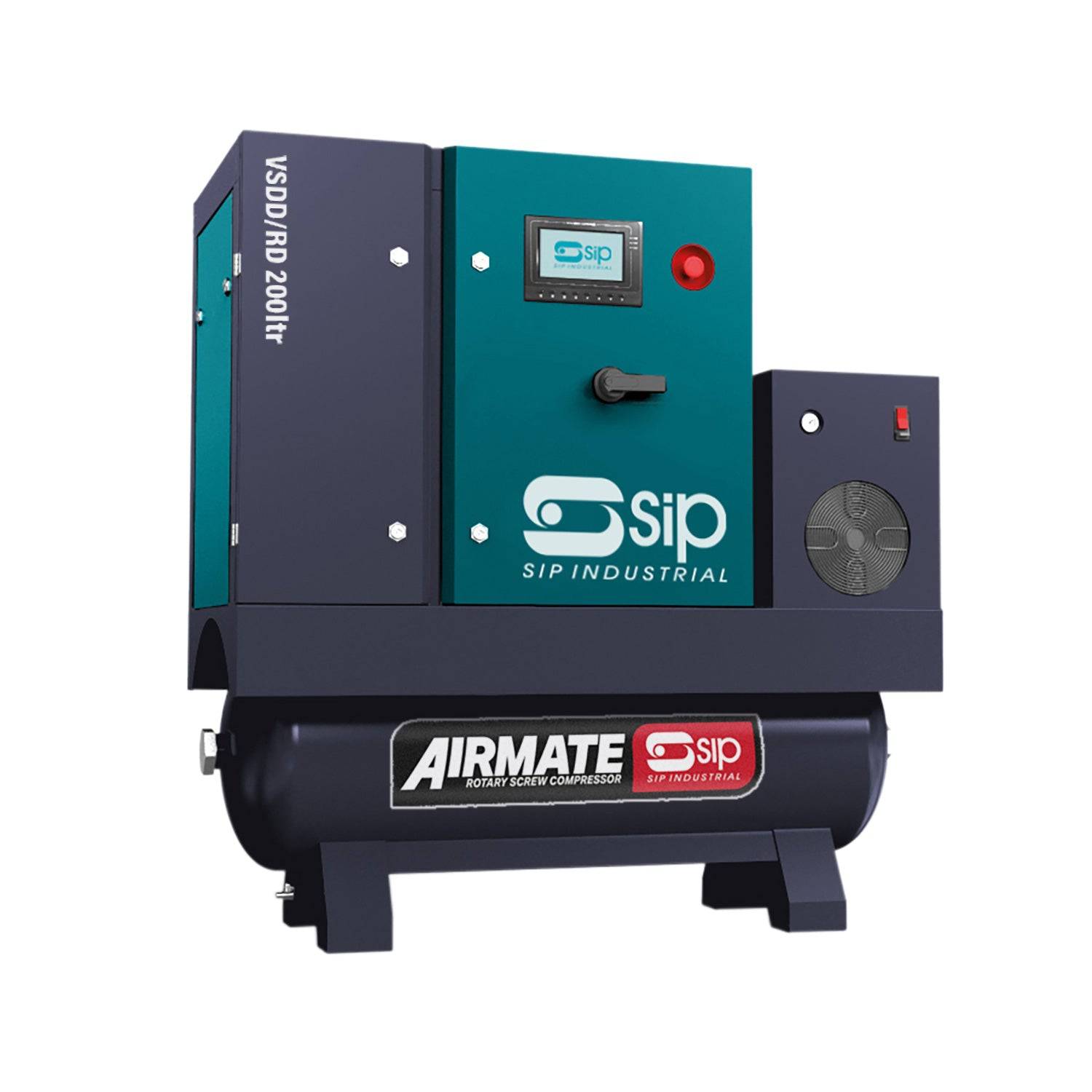 SIP VSDD/RD 7.5kW 10bar 200ltr 400v Rotary Screw Compressor with Dryer