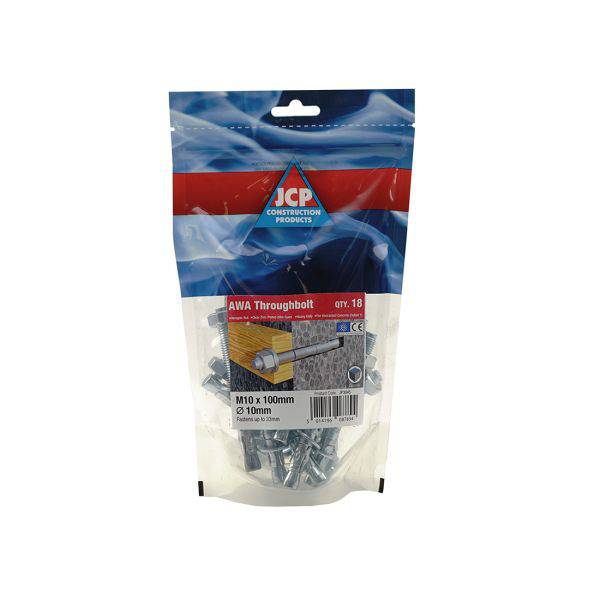 Through Bolt Pouch BZP - M10x100